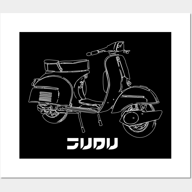 FLCL Scooter Anime Shirt Wall Art by waveformUSA